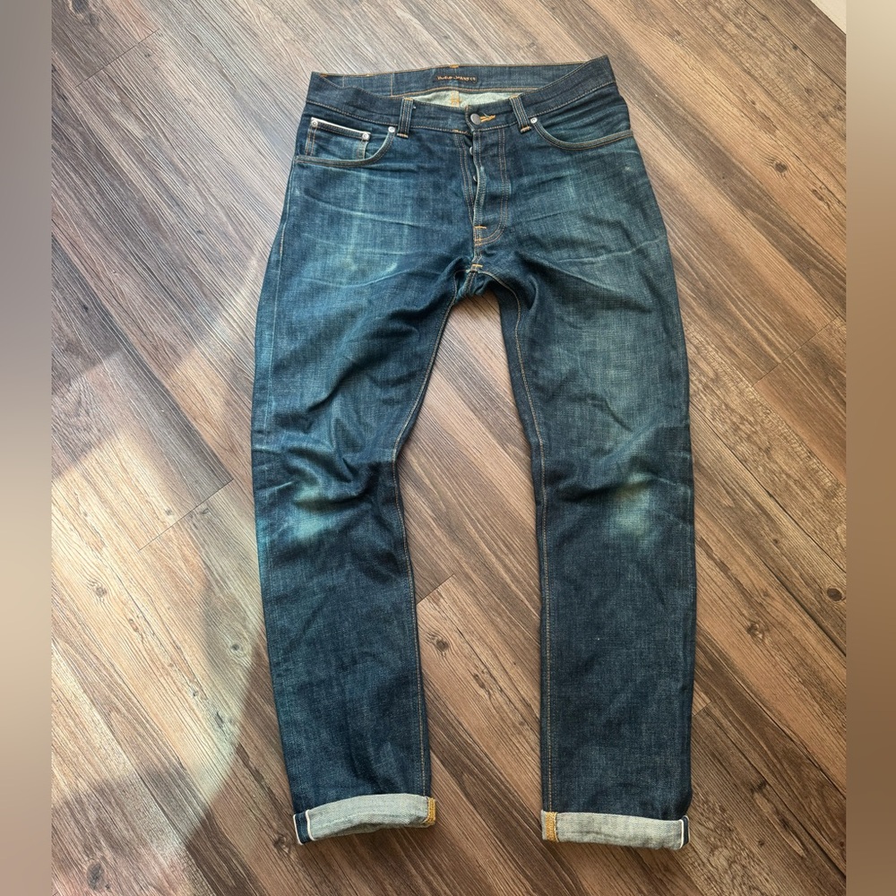 Nudie Jeans Dark Blue Slim Fit Denim